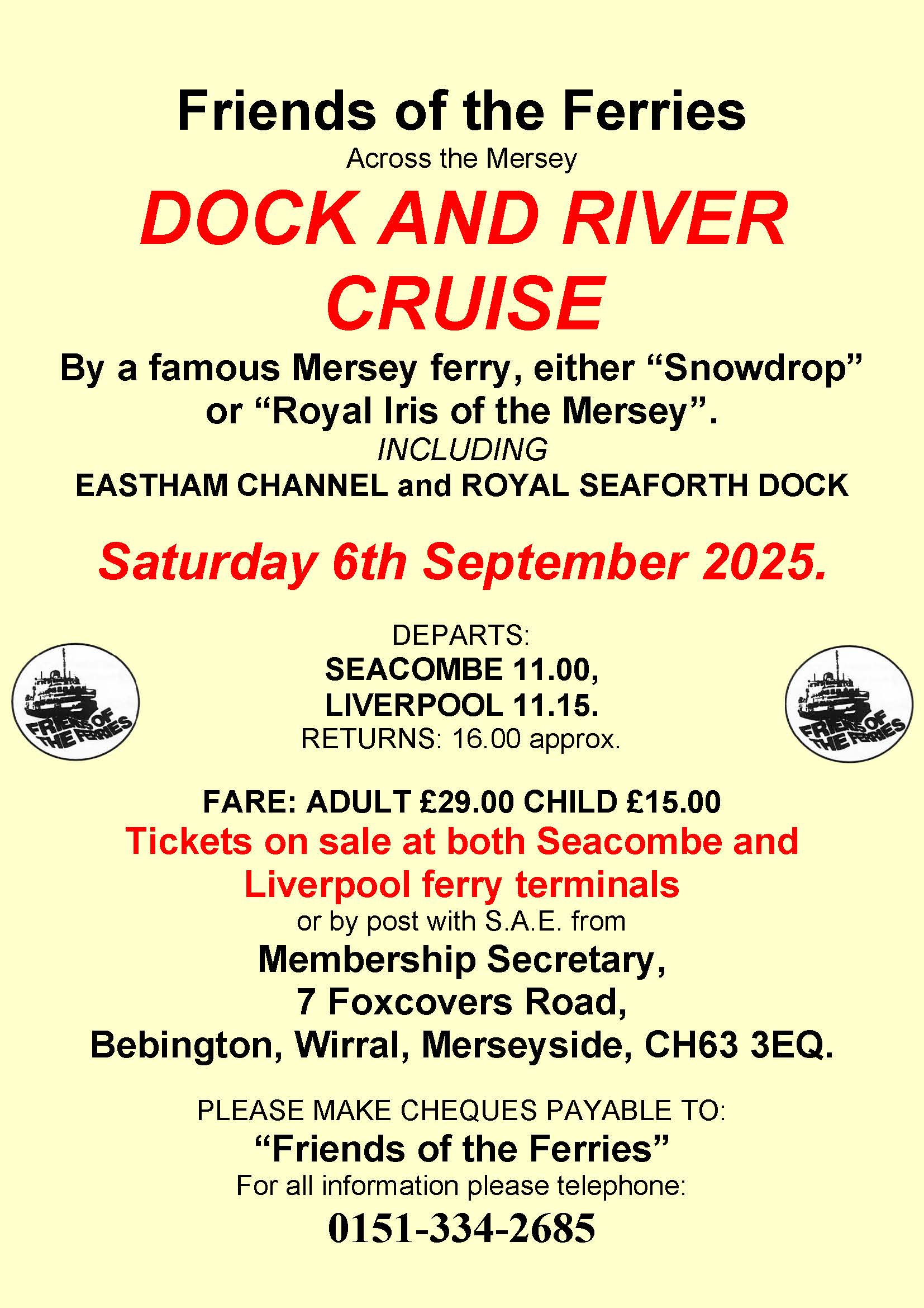 Dock and River Cruise Leaflet 2025